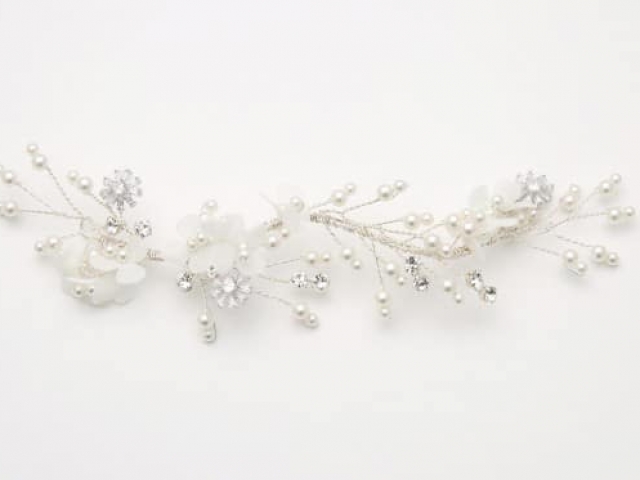 Richard Designs Bridal Jewellery TR2270A Floral crystal hair vine