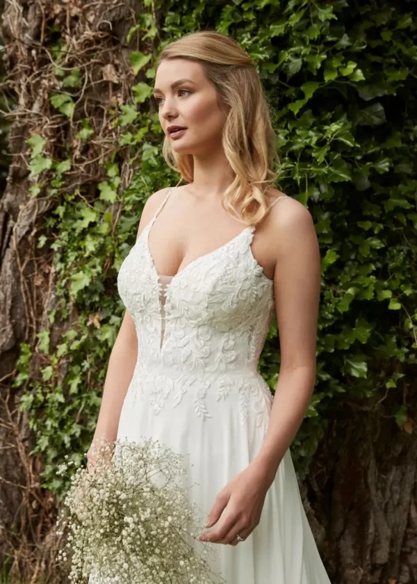 Romantica of Devon Marlee wedding dress front detail