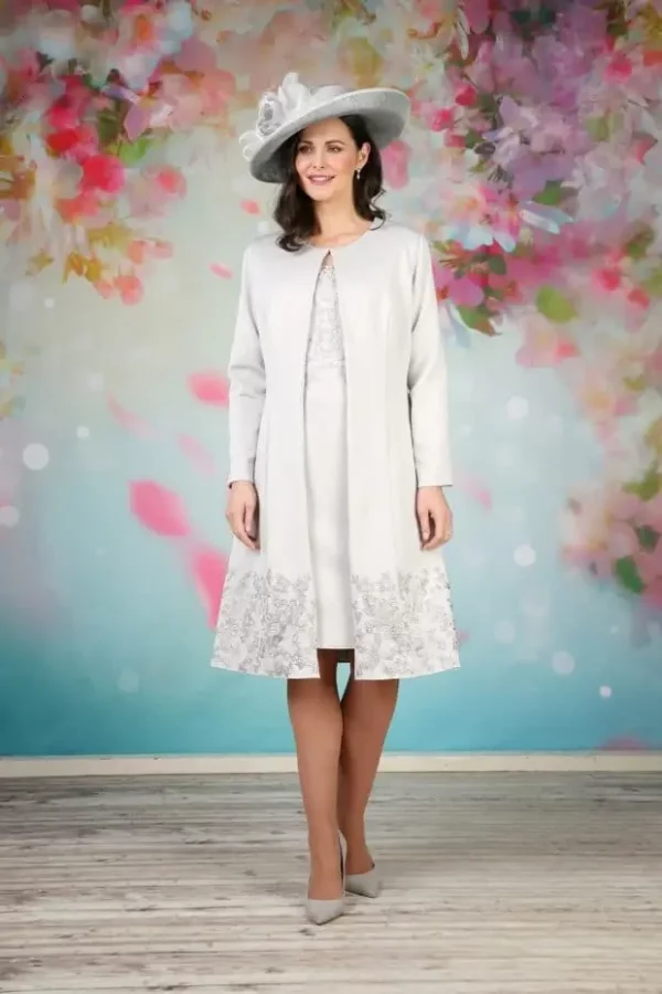 EBEJ061 Mother of the Bride Jacket platinum front