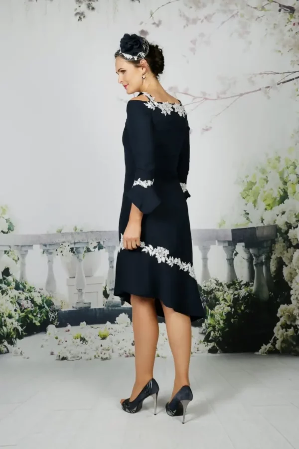 EBED011 Emma Bridals mother of the bride navy back