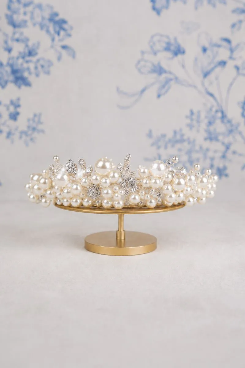 TR2727A Floral Princess Pearl Crown – Richard Designs