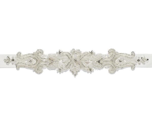 Lilly 15-383 Pearl and Glass Belt
