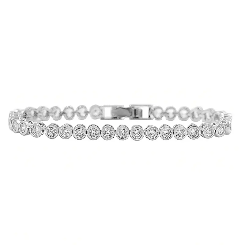 Athena 1893 Silver Shimmering Crystal Bracelet