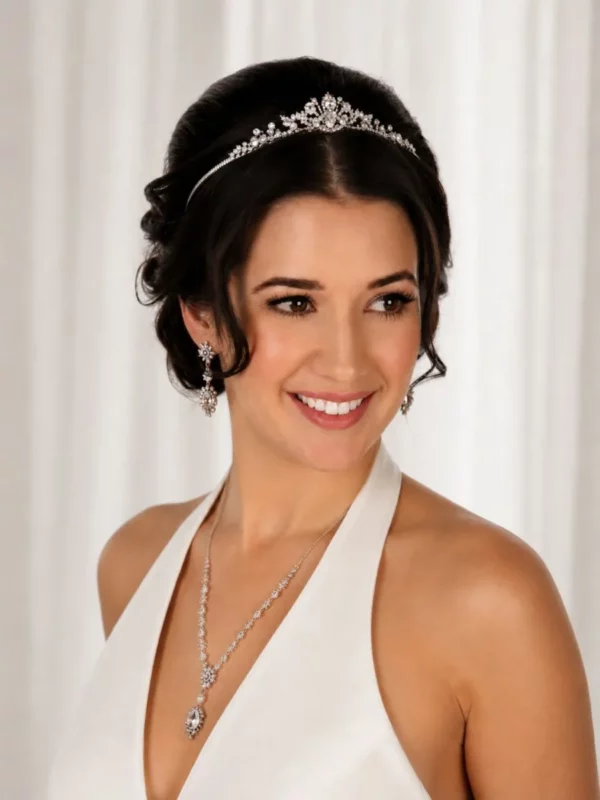 TR2548A Small Pearl & Crystal Tiara &ndash; Richard Designs