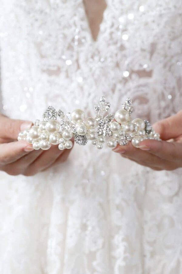 TR2650A Vintage Pearl Tiara - Richard Designs