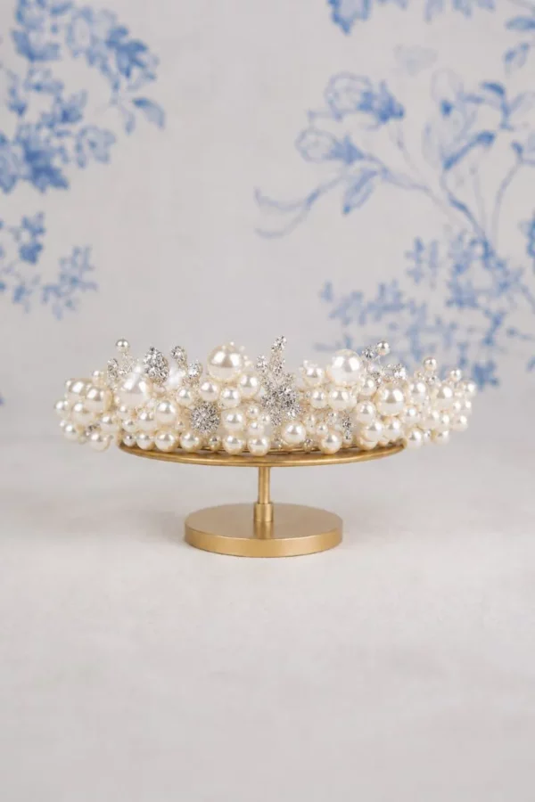 TR2650A Vintage Pearl Tiara - Richard Designs