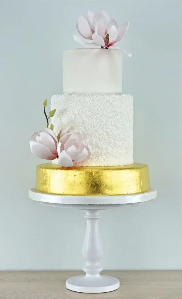 Blossom Tree Cake Company golden wedding cake