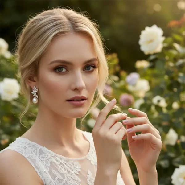 7549 Crystallure Pearl Drop Earrings - Athena