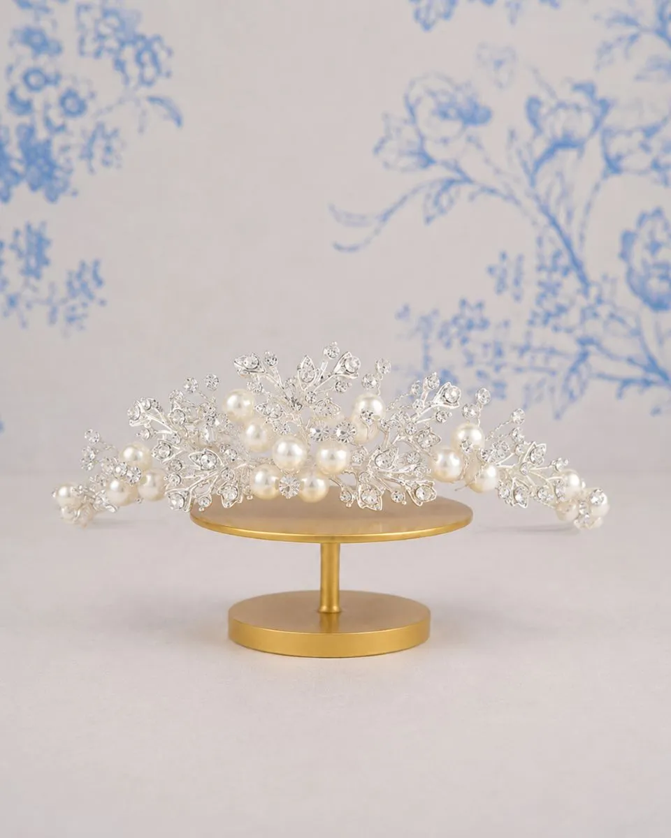 3402 Tess Luxe Pearl Tiara &ndash; Athena