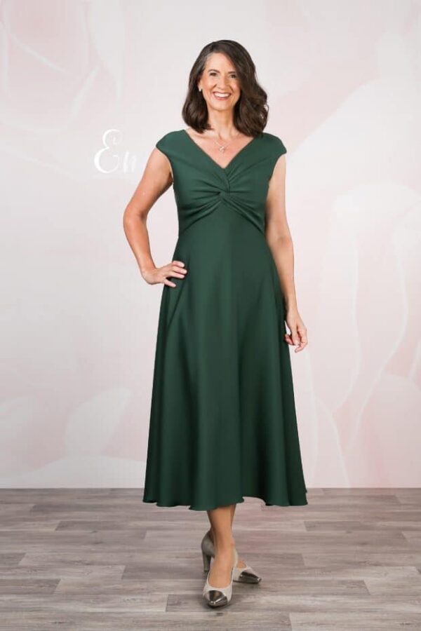 EBED112 Twisted Front Jersey Mother of the Bride or Mother of the Groom Dress Emma Bridals