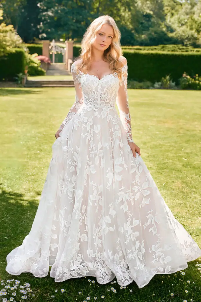 BD3036 Phoenix Gowns with Botanical Lace Design - Wedding Dress Shops York  - The Bridal Affair