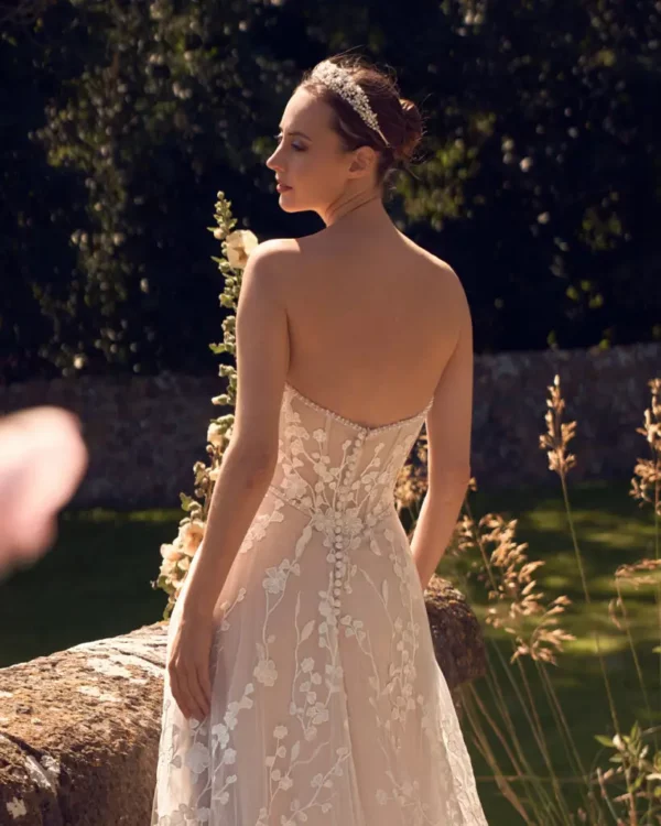 Danielle Couture Delphe DC23104 wedding dress back detail