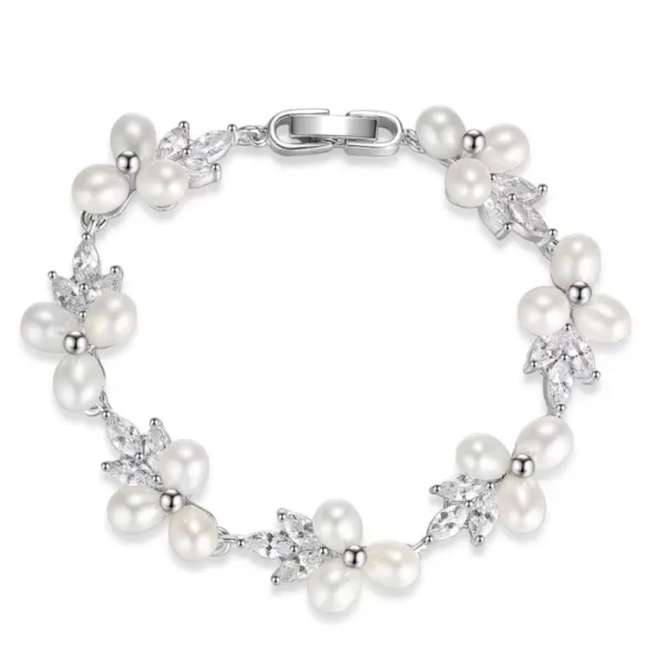 Athena 7326 Graceful Pearl Bracelet Cubic Zirconia