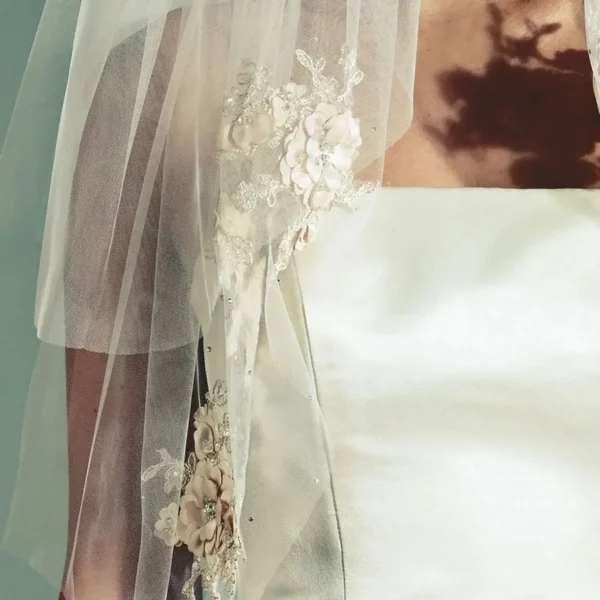 Tenby Floral and Diamante Veil Joyce Jackson