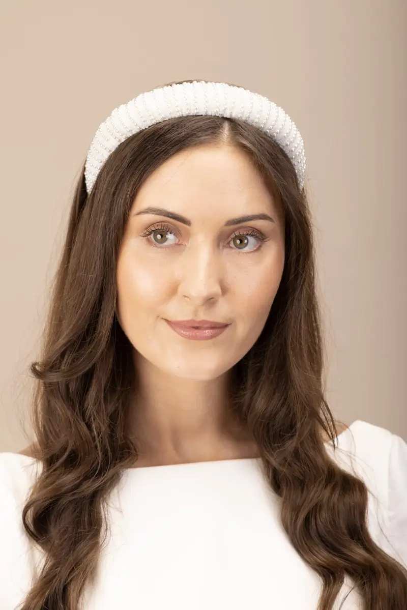 The Perfect Bridal Company PBR4007 Beaded Pearl Headband