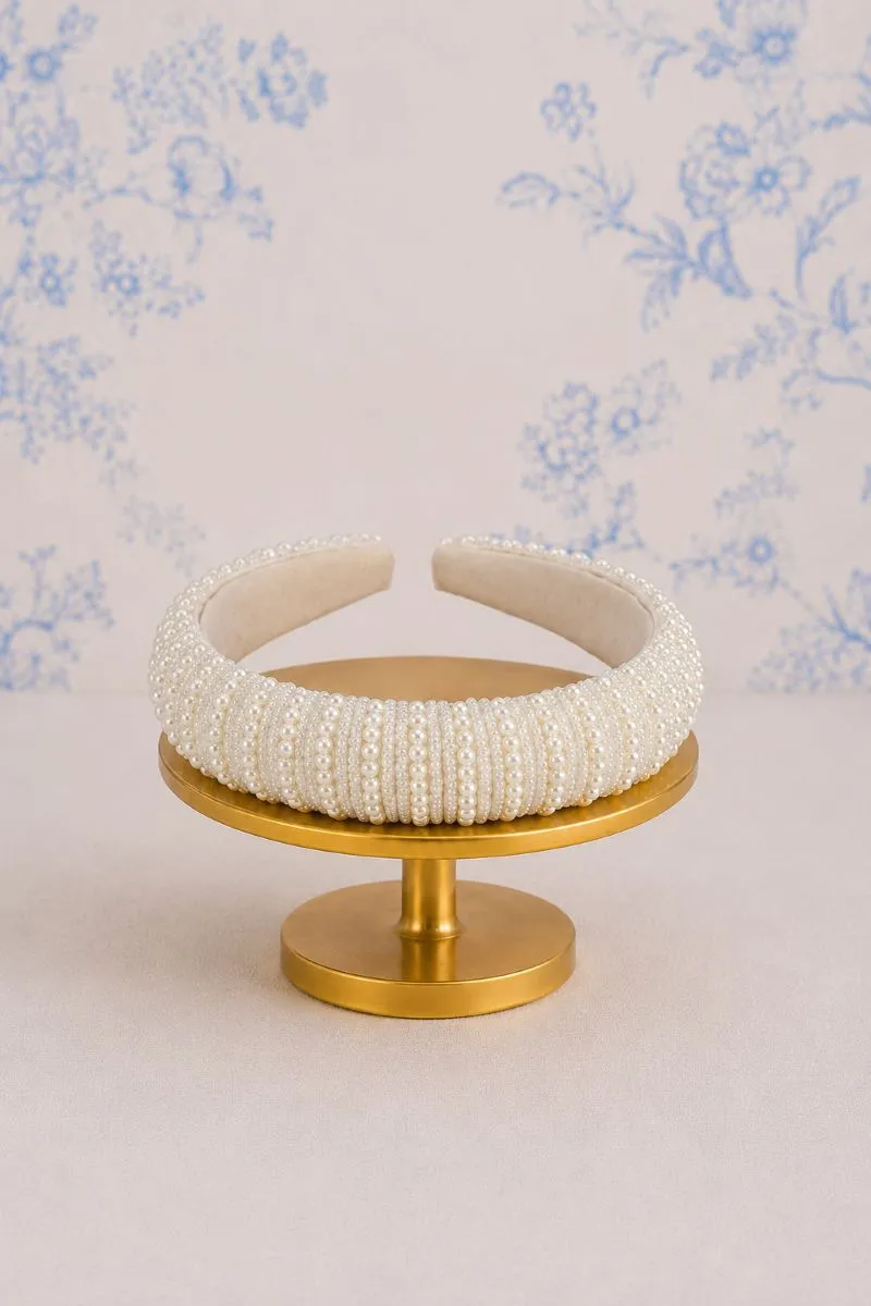PBR4007 Beaded Pearl Headband - The Perfect Bridal Company