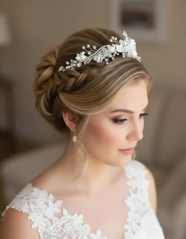 TR2747A Pearl & Satin Floral Headband &ndash; Richard Designs