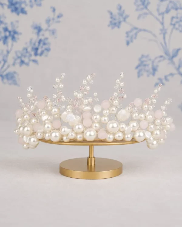 TR2818A Pearl and Crystal Crown – Richard Designs
