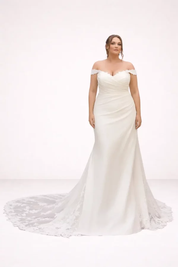 Envy by Phoenix Evelyn PH7015 full-length fit and flare wedding dress virtual dressing room