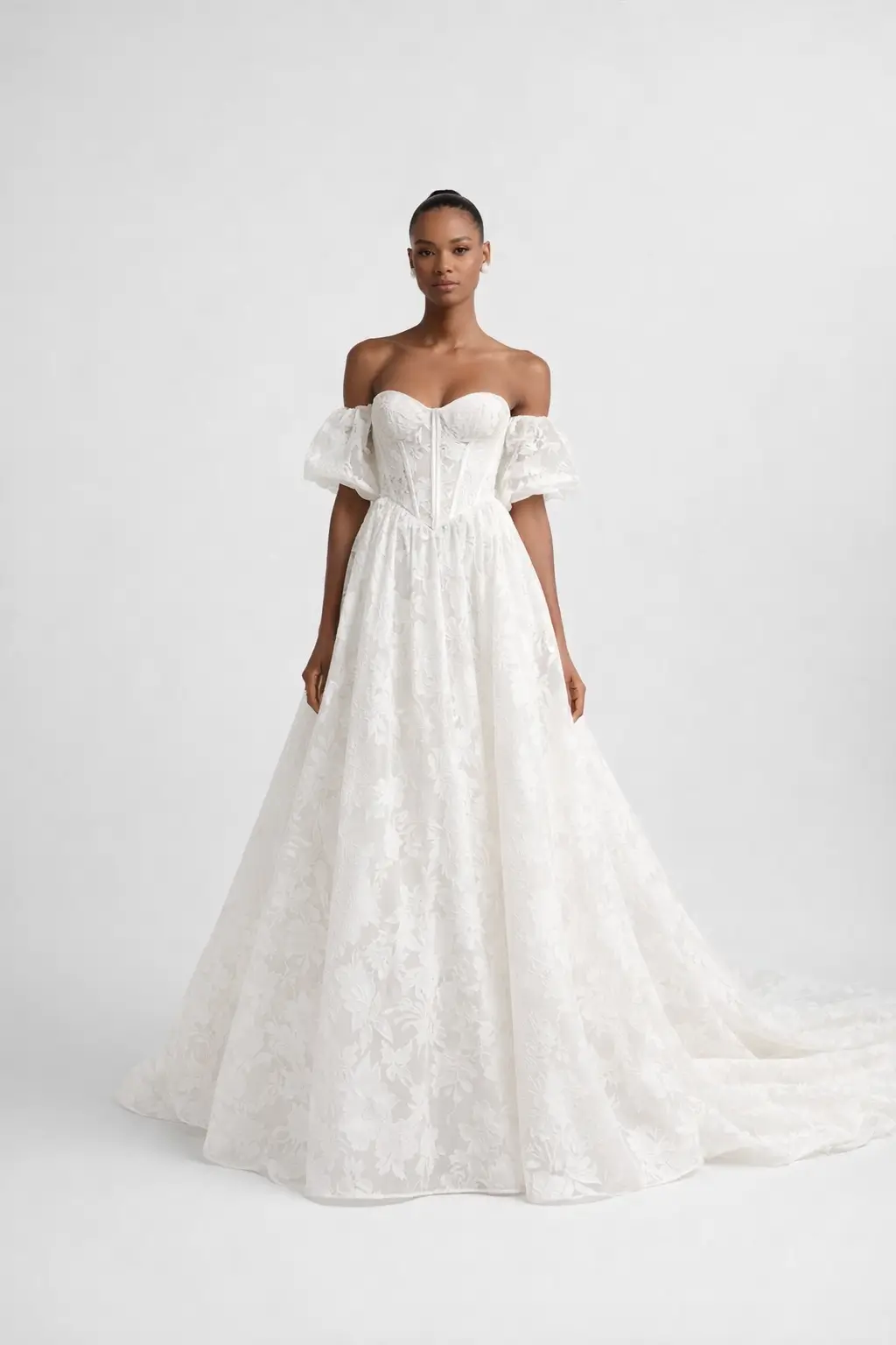 Eva Lendel Begonia Wedding Dress with Off-Shoulder Elegance - Wedding Dress  Shops York - The Bridal Affair