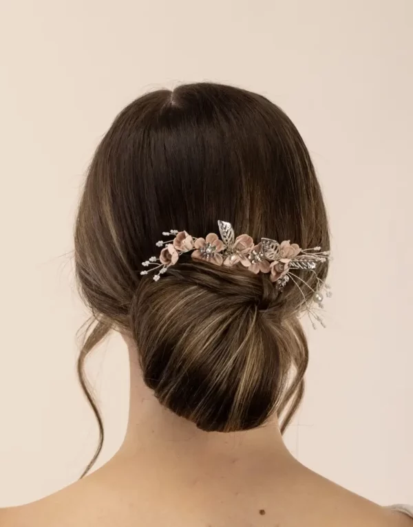 PBH7077 Floral Silver Comb – The Perfect Bridal Company