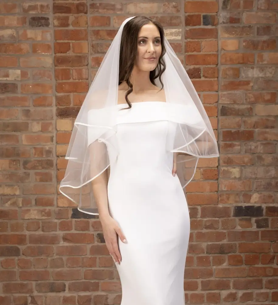 The Perfect Bridal Company PBV9003 Ribbon Edged Veil