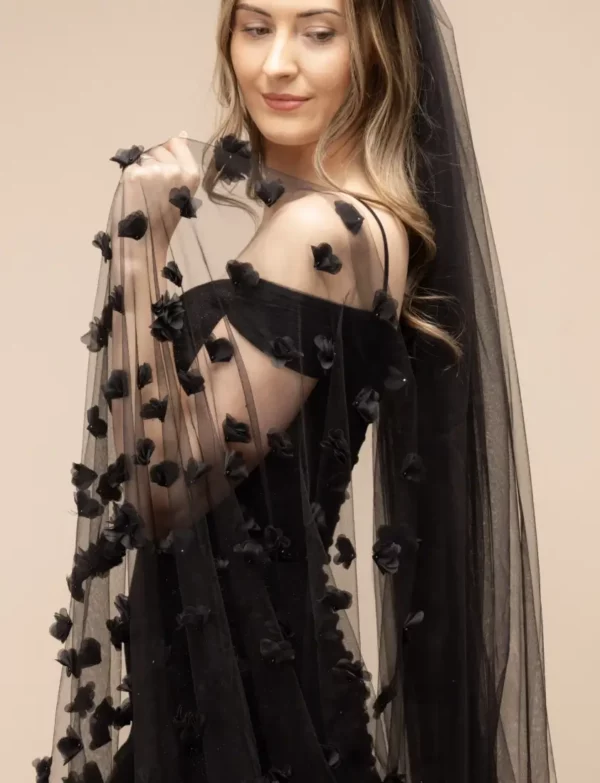The Perfect Bridal Company PBV9017 3D Chiffon Flower Veil