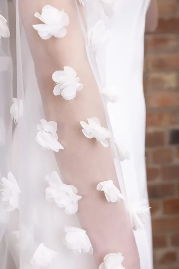 The Perfect Bridal Company PBV9017 3D Chiffon Flower Veil