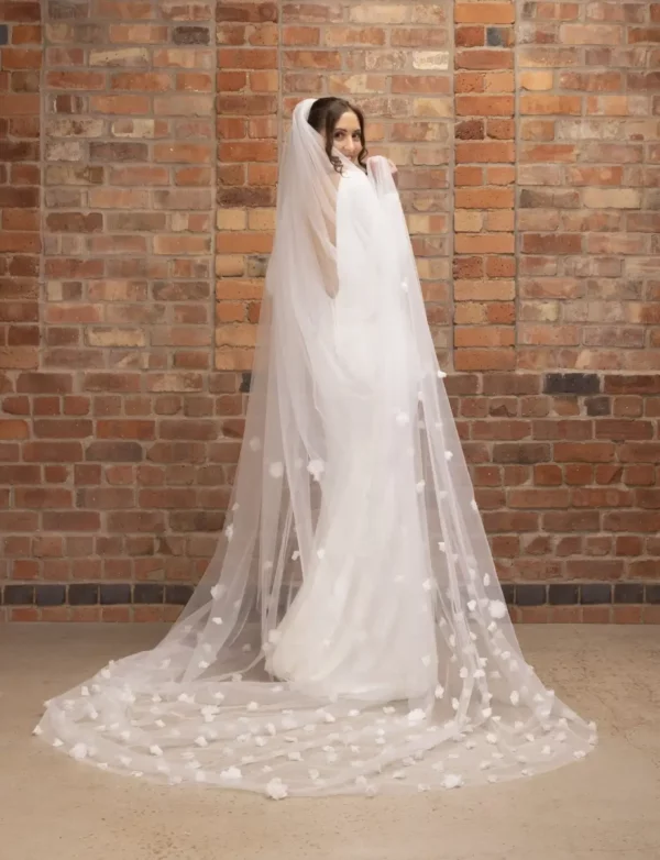 The Perfect Bridal Company PBV9017 3D Chiffon Flower Veil