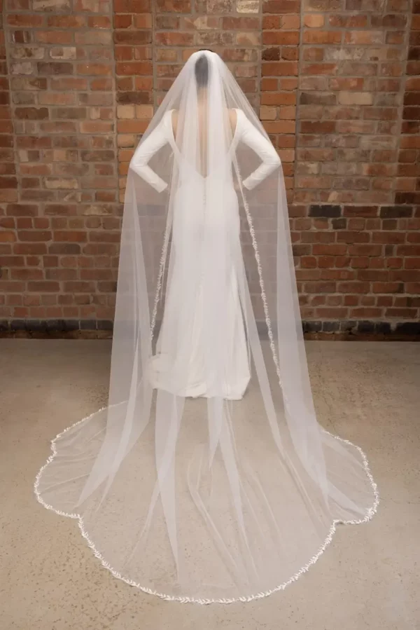 The Perfect Bridal Company PBV9056 leaf lace edge Veil