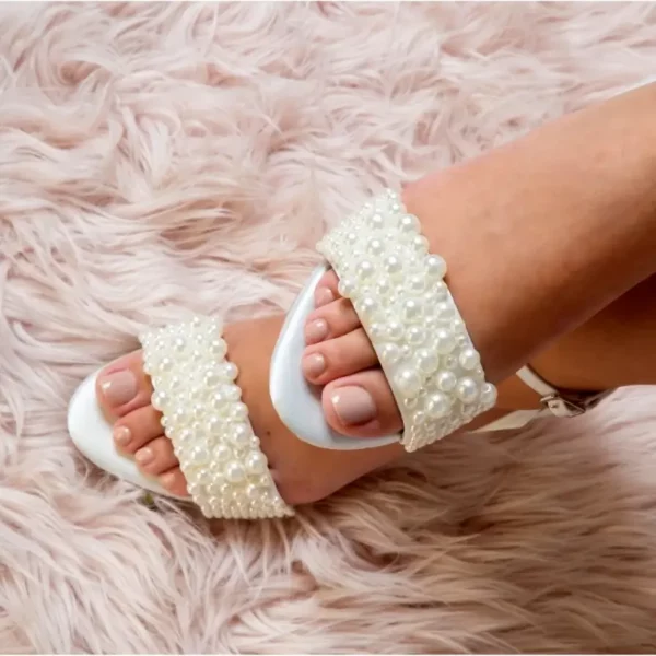 Carrie Ivory Block Heel Sandal