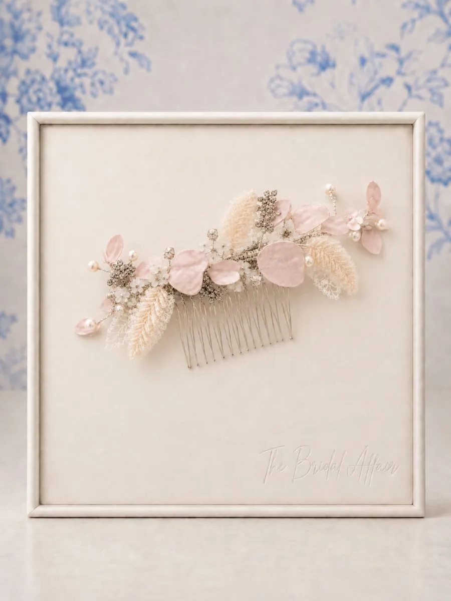 HV037 Floral Foliage Hair Comb - Richard Designs
