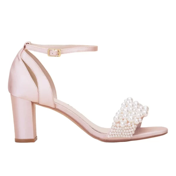 Carrie Blush Block Heel Sandal profile