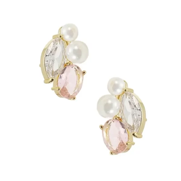 Athena 9702 Dainty Pink Sparkle Earrings