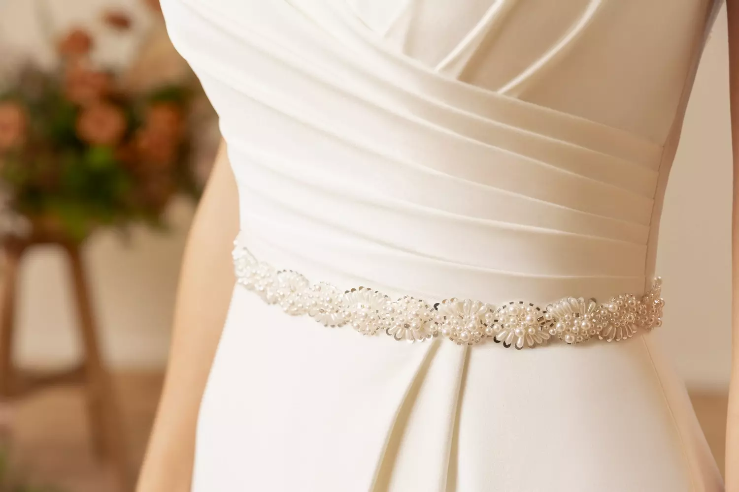 TB-WBelt 05 Pearl & Silver Art Deco Belt