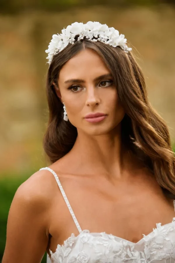 TR2755A Pearl Detail 3D Satin Flower Band &ndash; Richard Designs