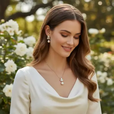 9895 Vintage Shimmer Necklace Set - Athena