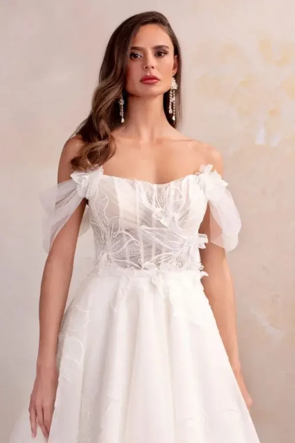 Brinley DSC003 Donna Salado wedding dress front detail