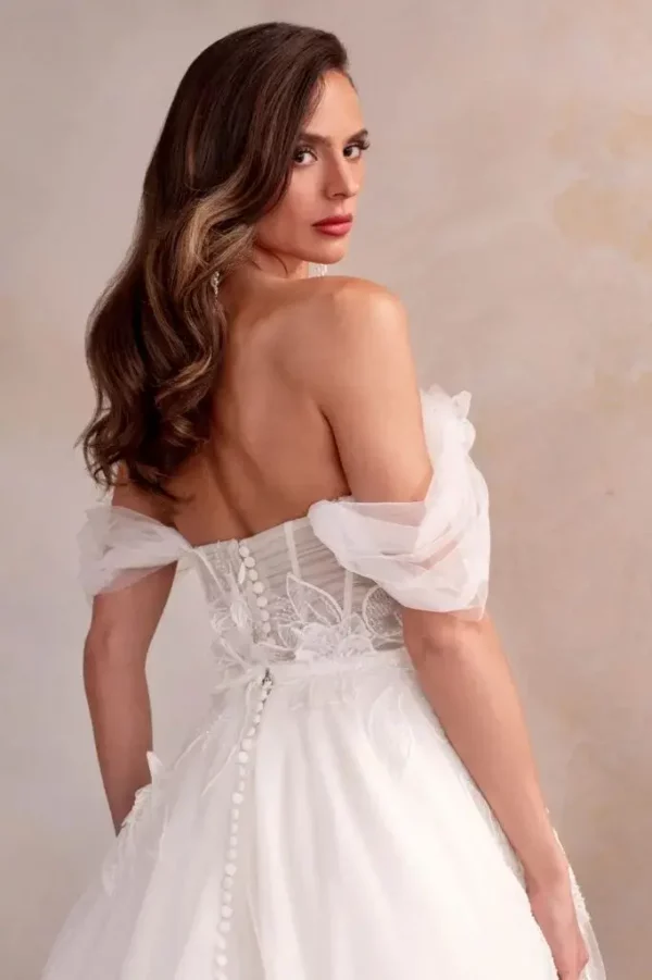 Brinley DSC003 Donna Salado wedding dress back detail