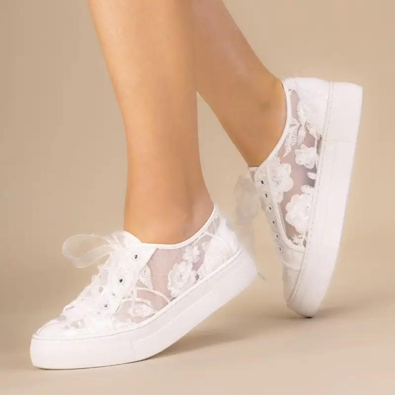Codie Ivory Lace Sneaker