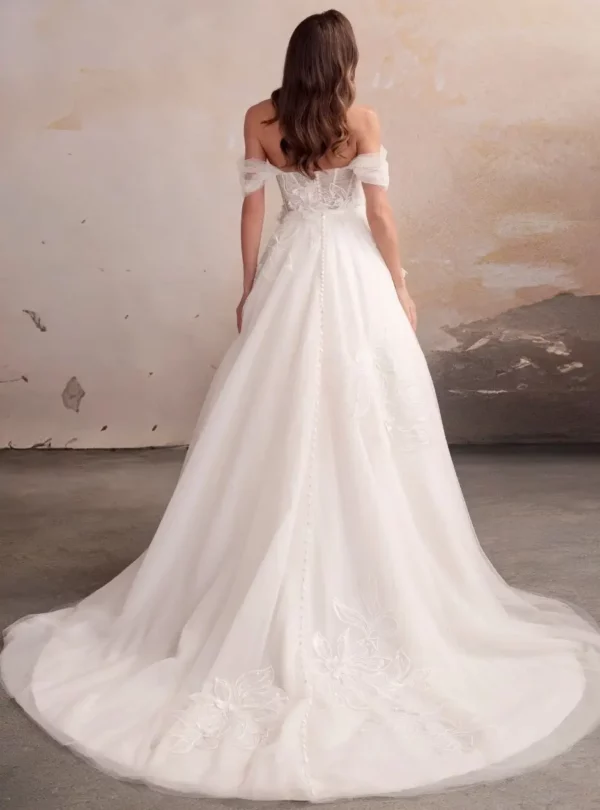 Brinley DSC003 Donna Salado wedding dress back