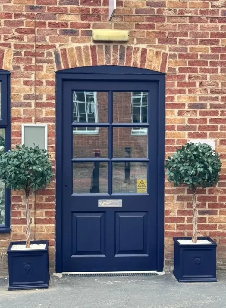 Front door of The Bridal Affair & Curvy Bridal boutique in Easingwold