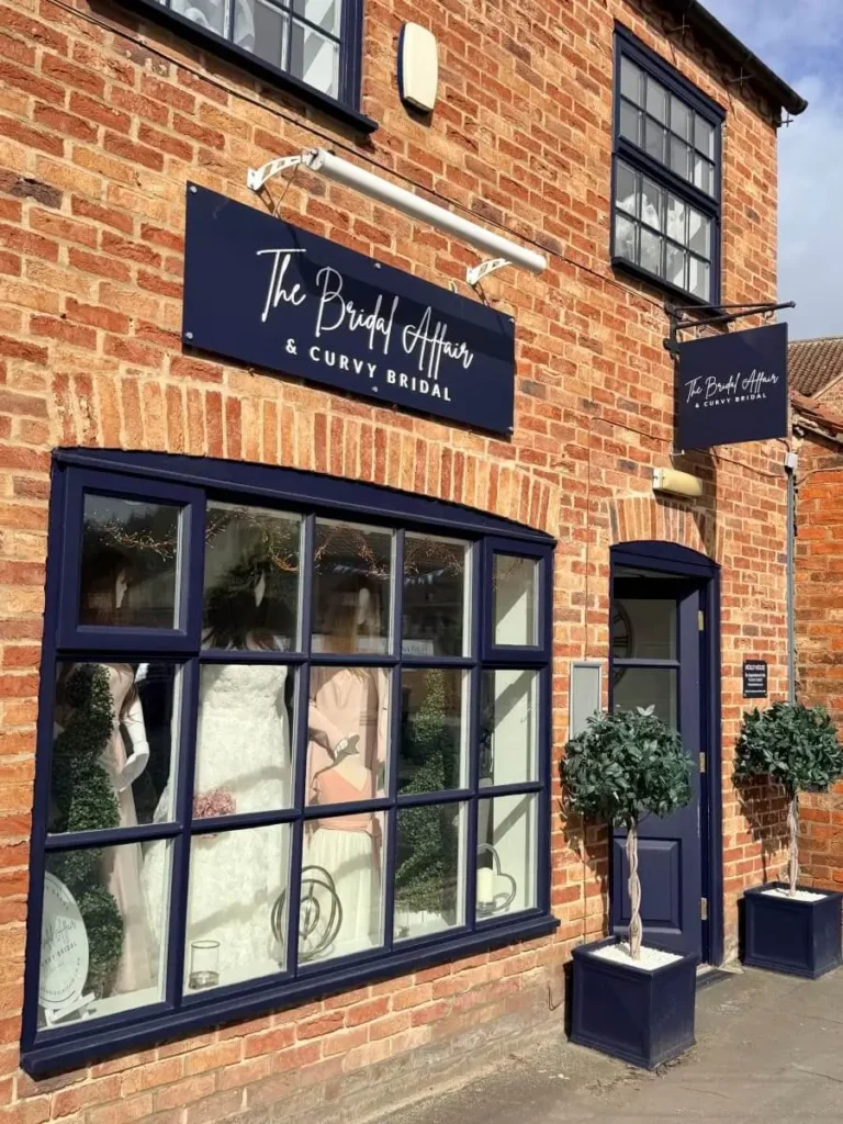 The Bridal Affair & Curvy Bridal boutique exterior in Easingwold near York