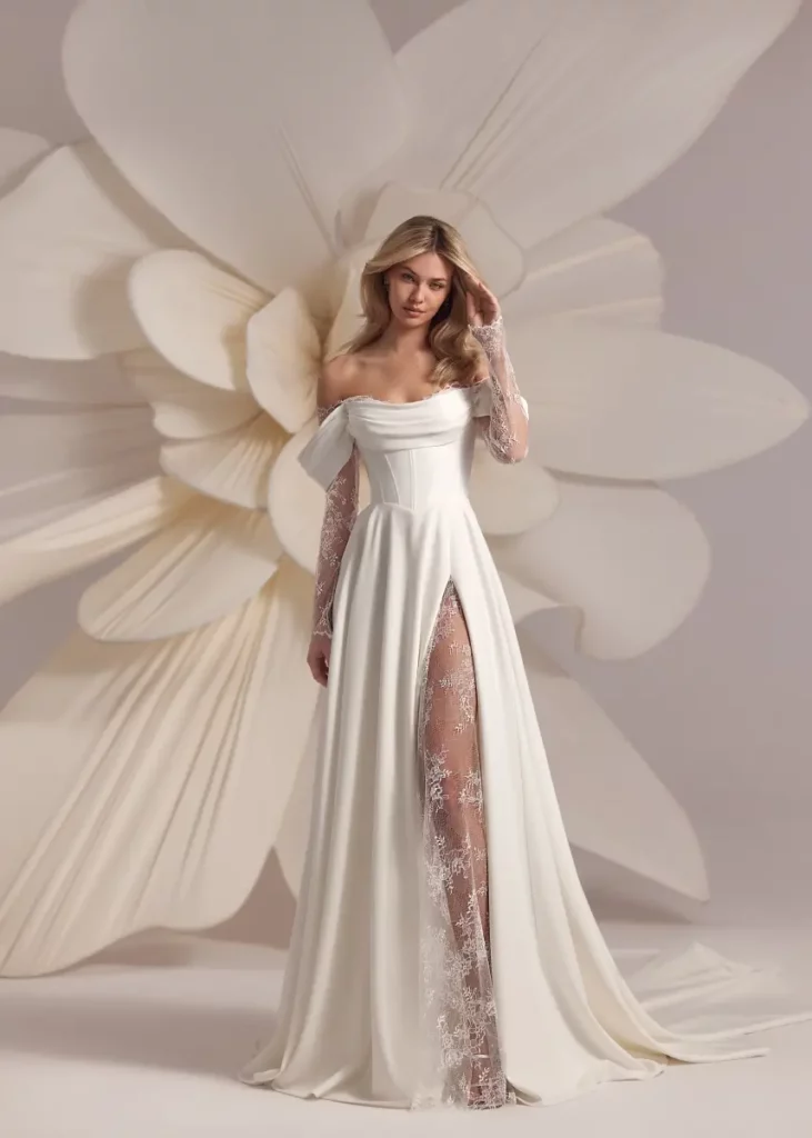 Eva Lendel Baccara wedding dress at The Bridal Affair