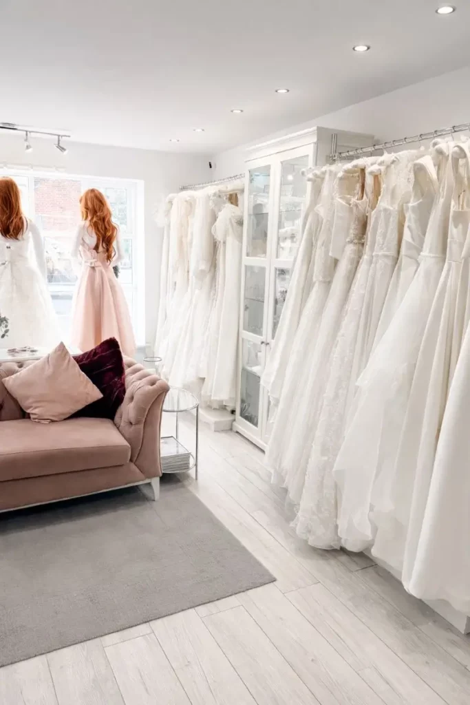 Off-the-peg wedding dresses ready to take home from The Bridal Affair bridal boutique in Yorkshire