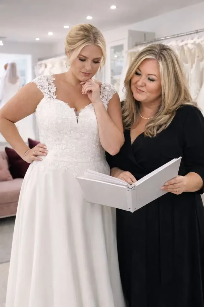 Personal plus size bridal styling appointment at The Bridal Affair near York