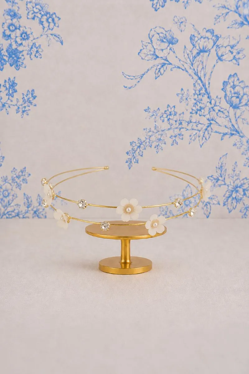 3522 Floral bridesmaid Headband - Athena