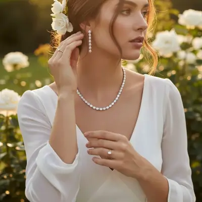 Athena 5036 CRYSTAL DROP NECKLACE SET necklace