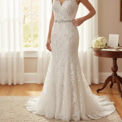 Athena 7391 Simple Chic Bridal Belt 1