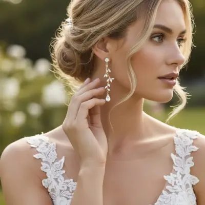 7720 Devine Crystal Vine Earrings - Athena